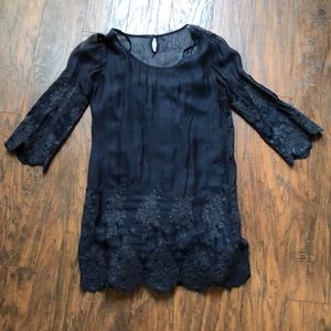 XS sheer Lucky dress with attached slip